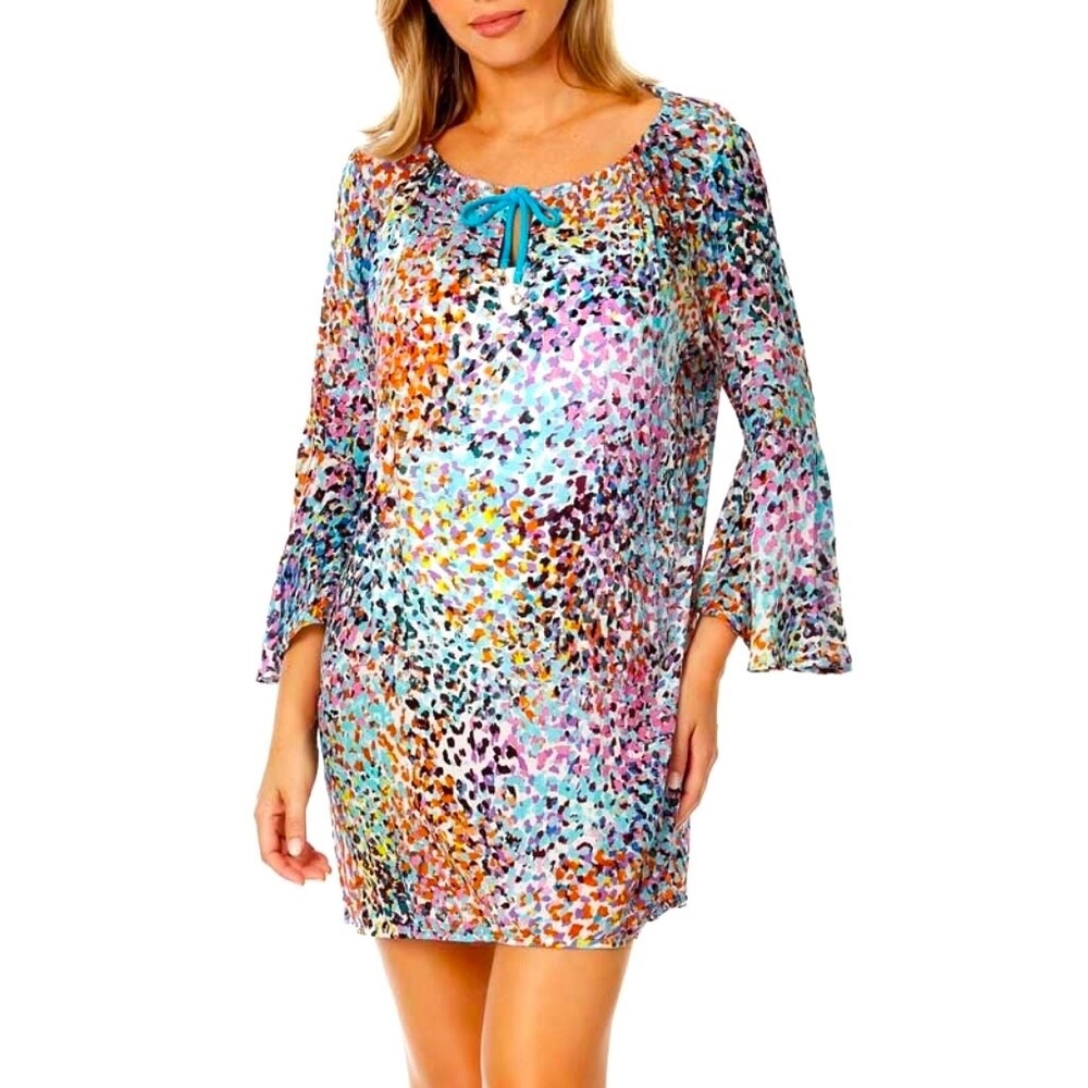Anne Cole Colorful Swimsuit Cover up Tunic Dress XS/S New